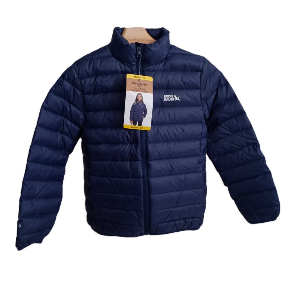 Eddie Bauer Youth Packable Down Jacket Youth 7/8 NWT - Picture 2 of 16